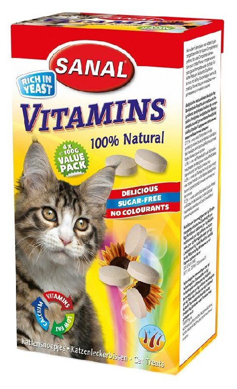 Витамины для кошек Sanal 100 таб.