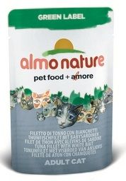 Паучи для кошек Almo Nature Green Label Raw Pack Cat Tuna Fillet&White Bait 0,055 кг.